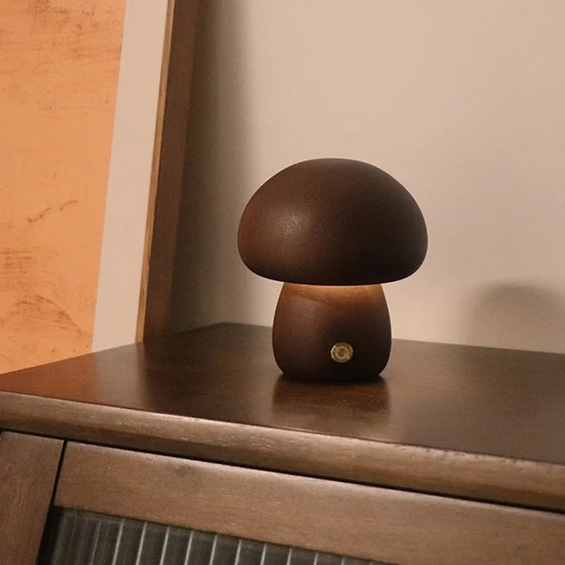 MOKU | TAFELLAMP MUSHROOM WALNOOT