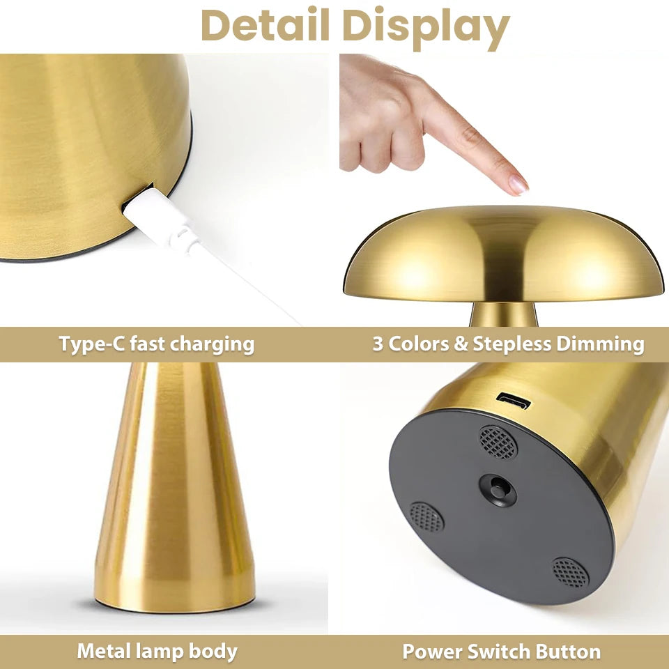 NAMI | TAFELLAMP MUSHROOM METAL