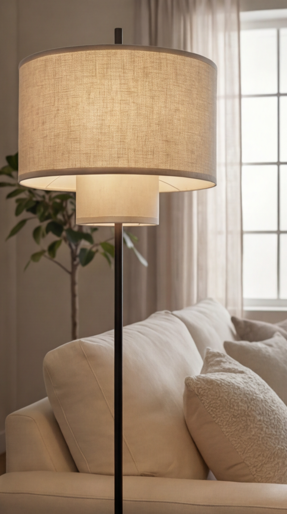 KIRI | FLOORLAMP FABRIC GROOT