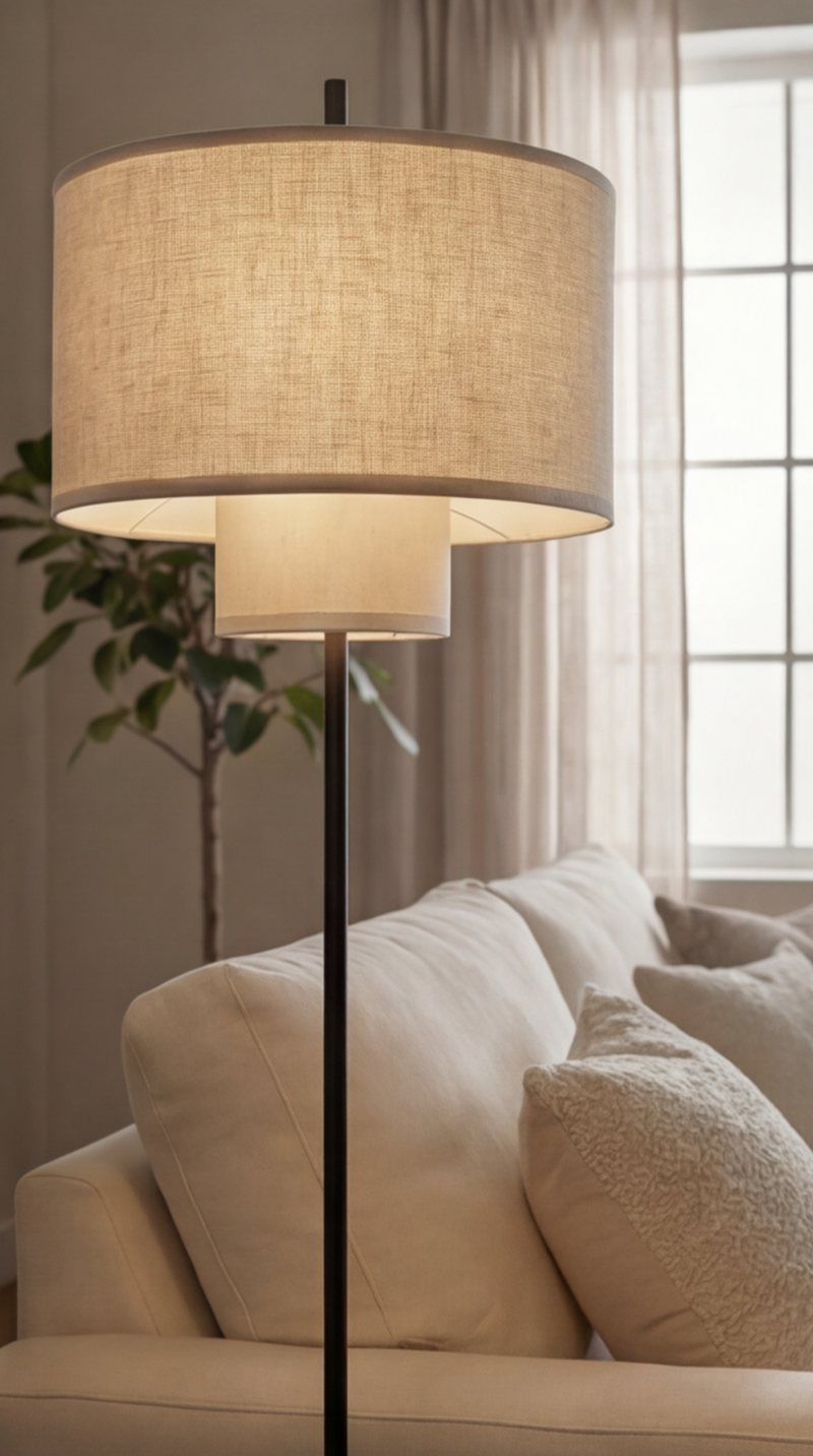 KIRI | FLOORLAMP FABRIC GROOT