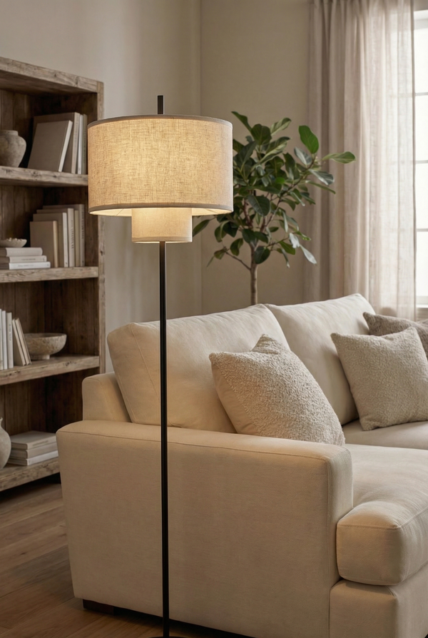KIRI | FLOORLAMP FABRIC GROOT