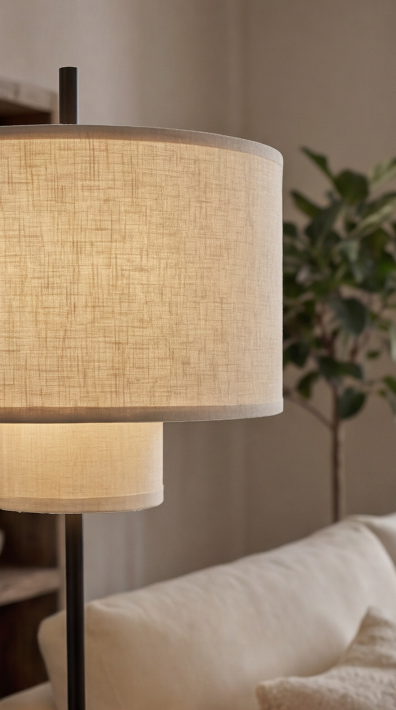 KIRI | FLOORLAMP FABRIC GROOT